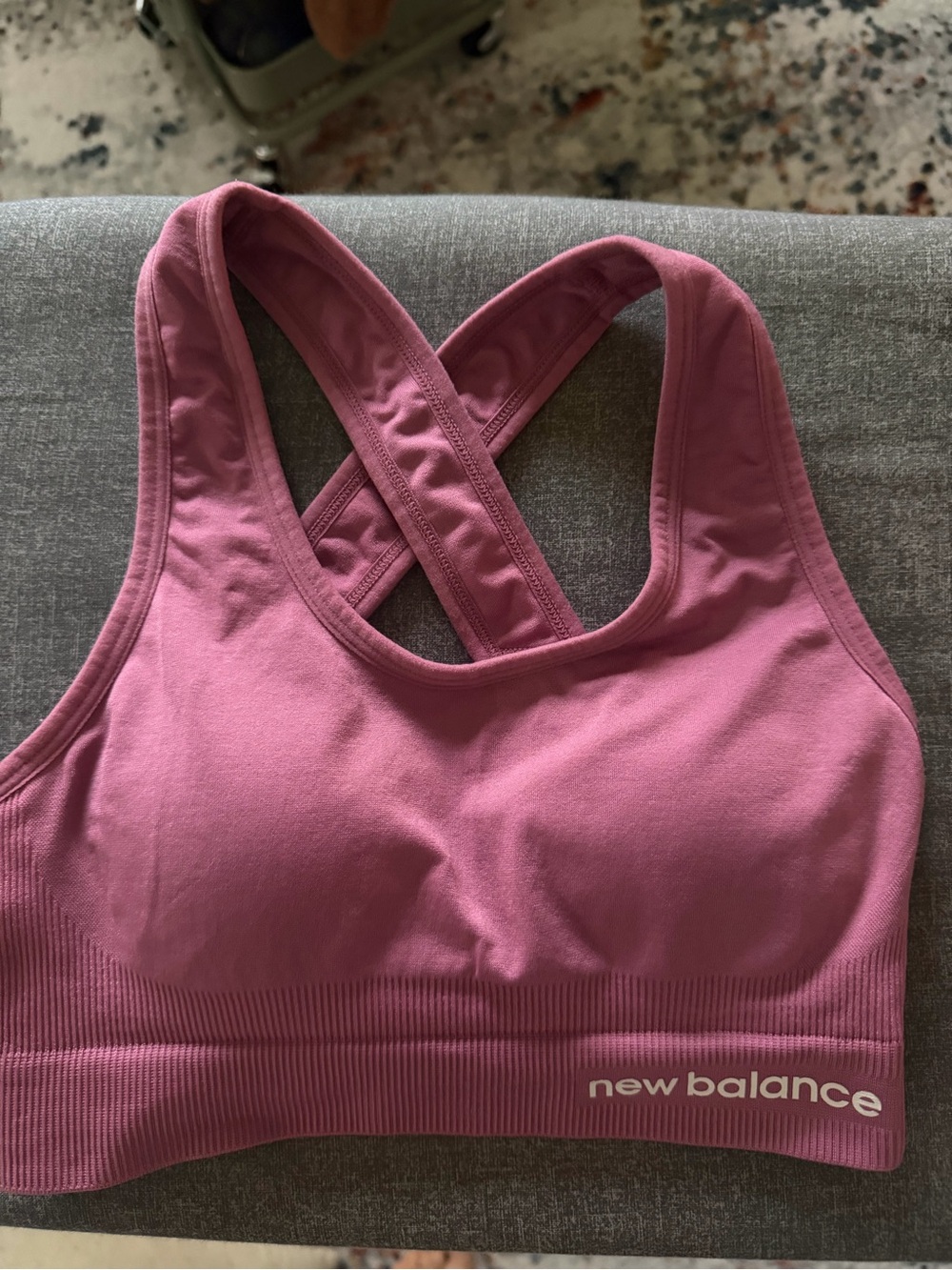 New Balance Rose Cross-Back Sports Bra